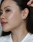 Red Sabine Dangles | Silver