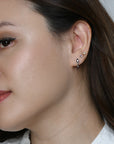 Red Sabine Dangles | Silver