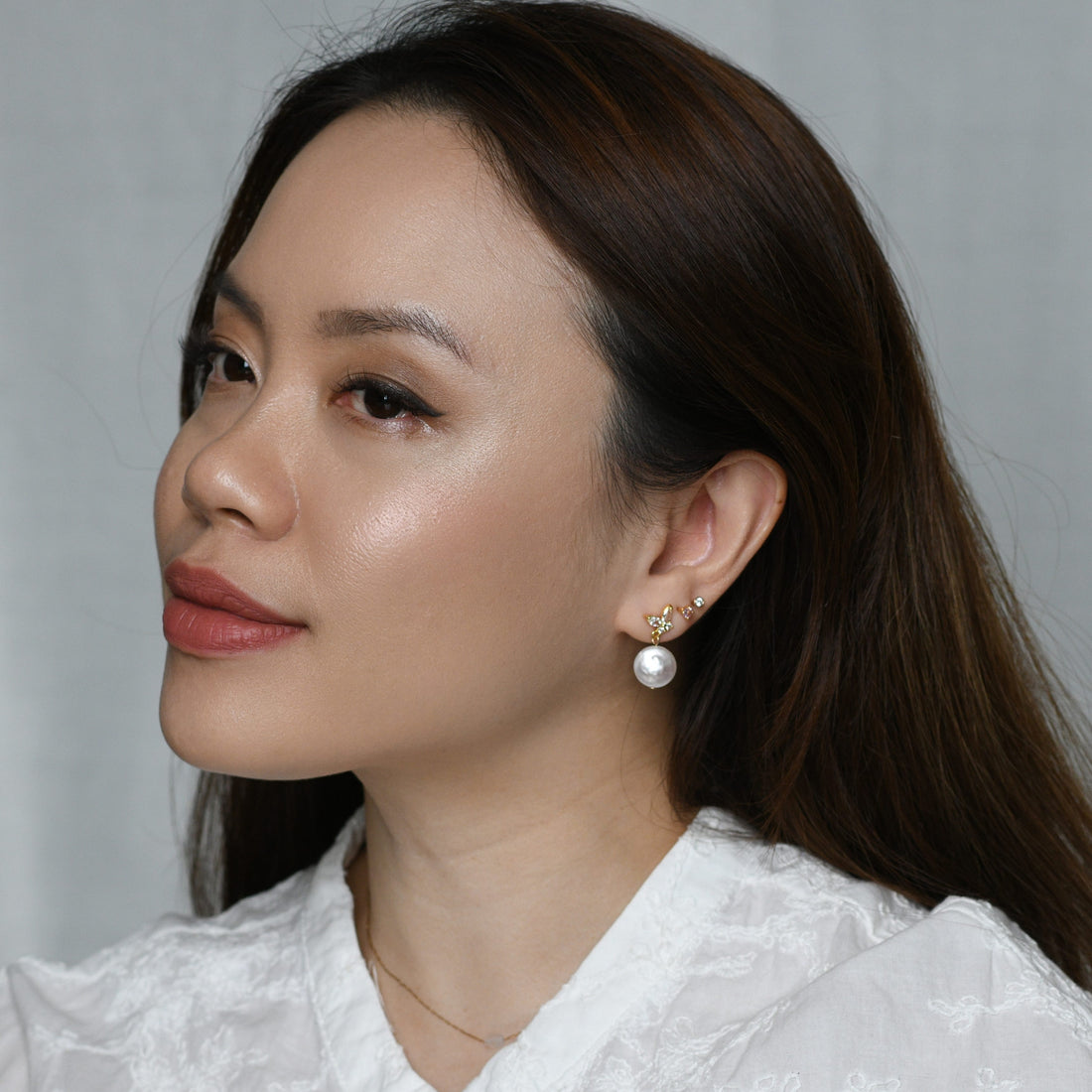 Florence Pearl Dangles | Gold