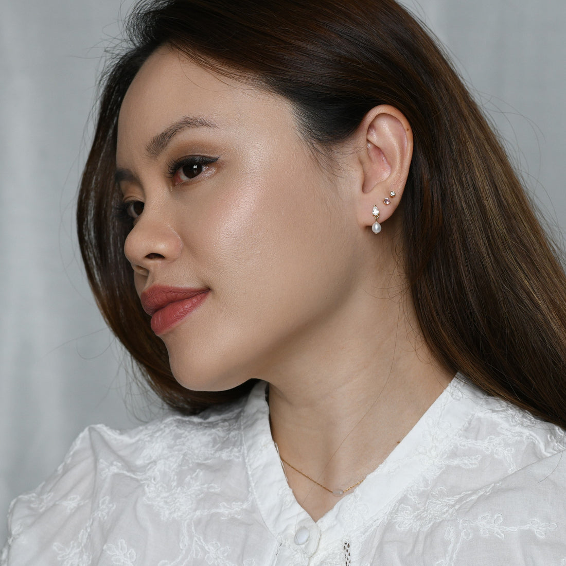 Mini Seraphina Pearl Dangles | Gold