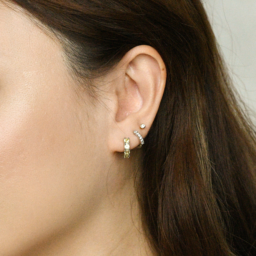 Kaia Mini Huggies | Sunrise Silver