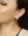 Madison Hoops | Clear Platinum