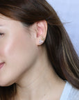 Ebony Tree Studs | Gold Pink