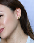 Huggie Bear Studs | Gold
