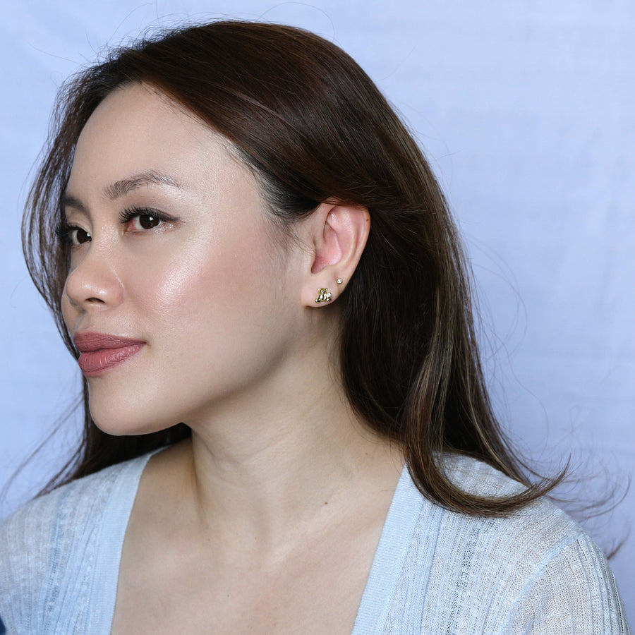 Huggie Bear Studs | Gold