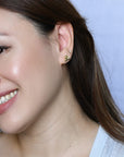 Huggie Bear Studs | Gold