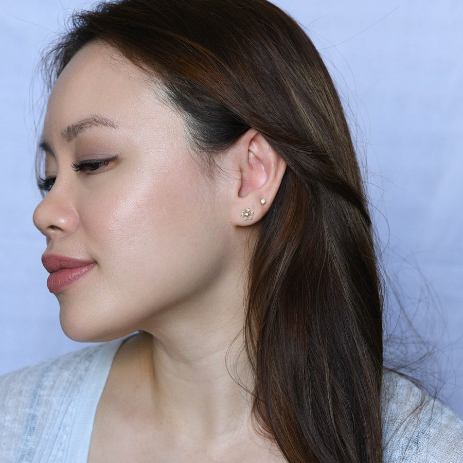 Lumi Snowflake Studs | Gold