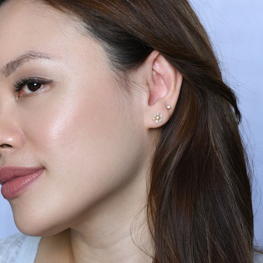 Lumi Snowflake Studs | Gold