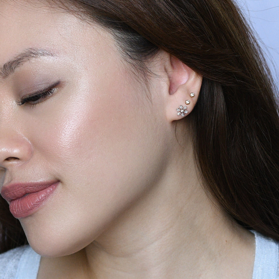 Lumi Snowflake Studs | Silver