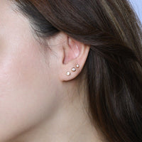 Penny Bezel Studs | Gold