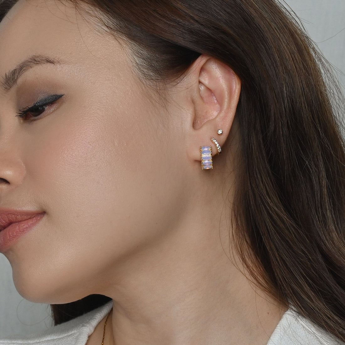 Jada Hoops [PREMIUM] | Opalite Pink Gold