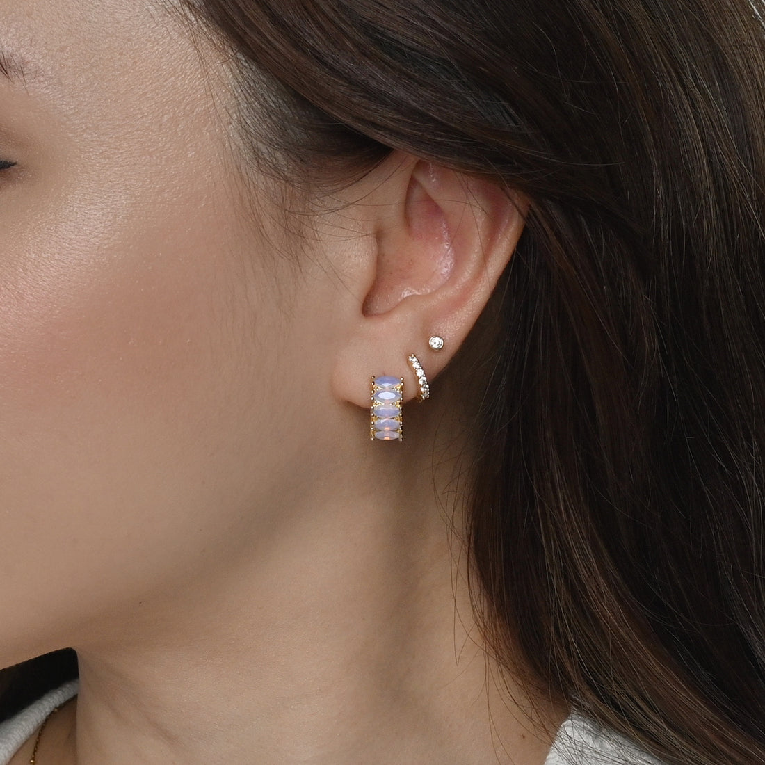 Jada Hoops [PREMIUM] | Opalite Pink Gold