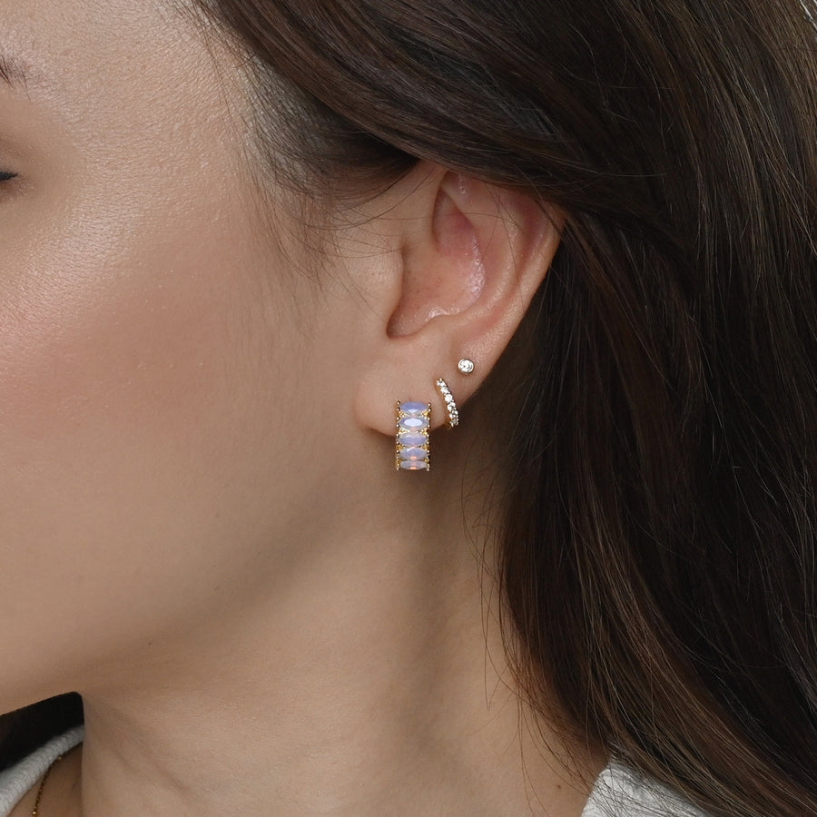 Jada Hoops [PREMIUM] | Opalite Pink Gold