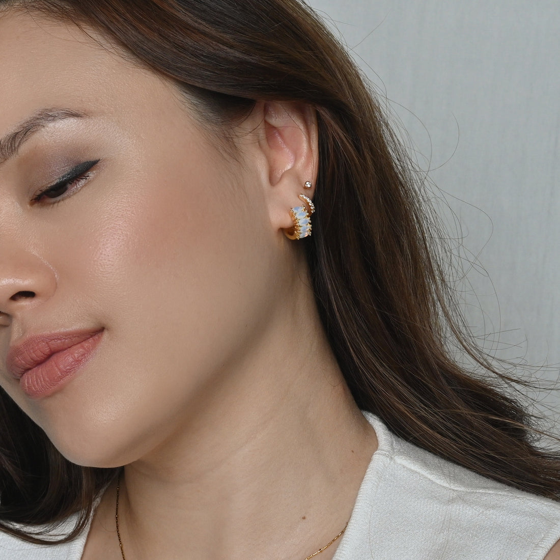 Jada Hoops [PREMIUM] | Opalite Blue Gold