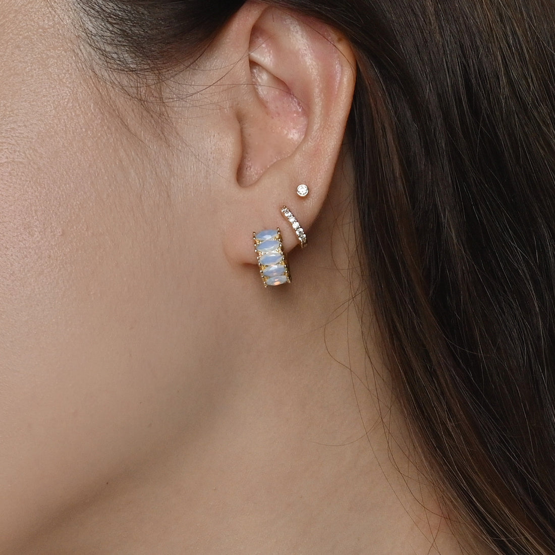 Jada Hoops [PREMIUM] | Opalite Blue Gold