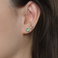 Evie Heart Studs | Gold Pine