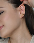 Evie Heart Studs | Gold Sunshine