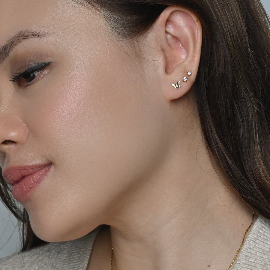 Ava Butterfly Studs | Gold