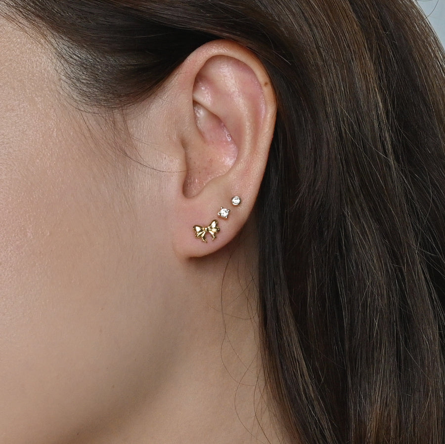 Layla Bow Studs | Gold