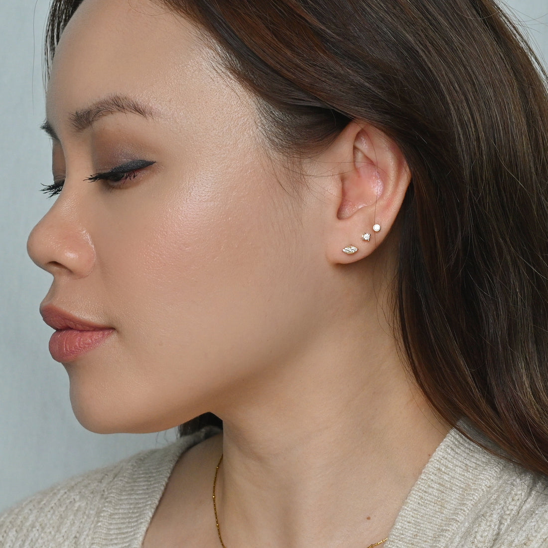 Naomi Marquise Studs | Gold