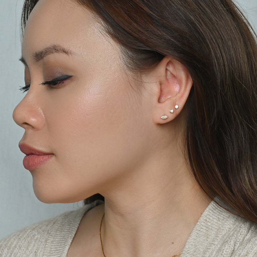 Naomi Marquise Studs | Gold