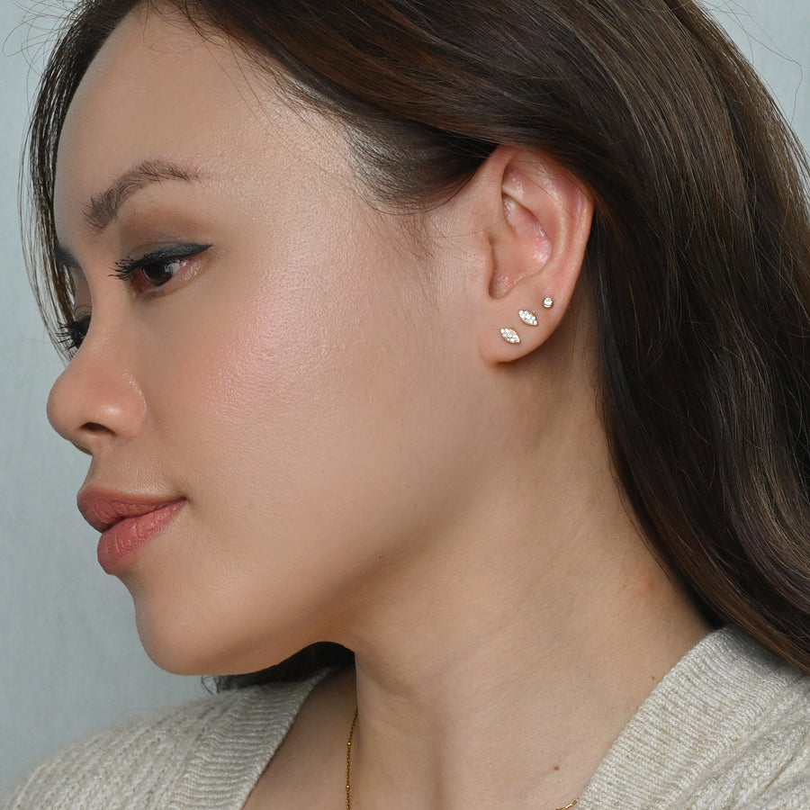 Naomi Marquise Studs | Gold
