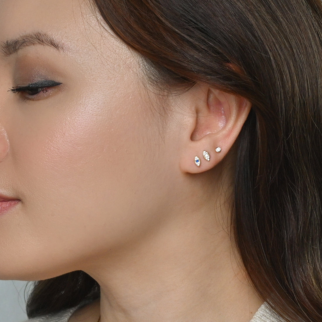 Zara Evil Eye Studs | Gold