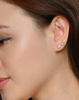 Iman Minimalist Studs | Opal Silver