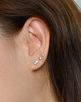 Iman Minimalist Studs | Opal Silver