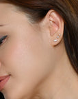 Naomi Marquise Studs | Silver