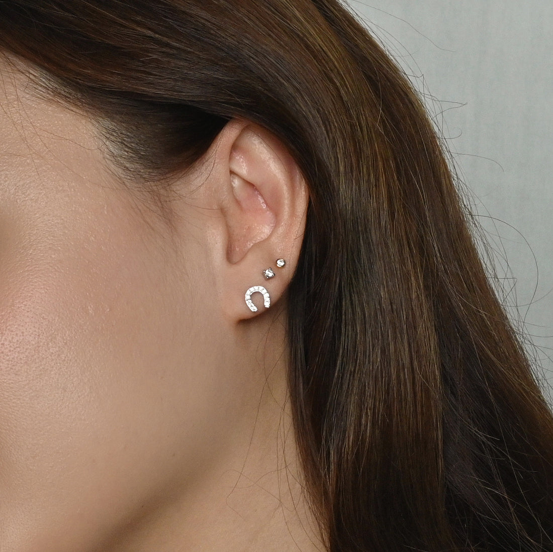 Jeannie Horseshoe Studs | Silver