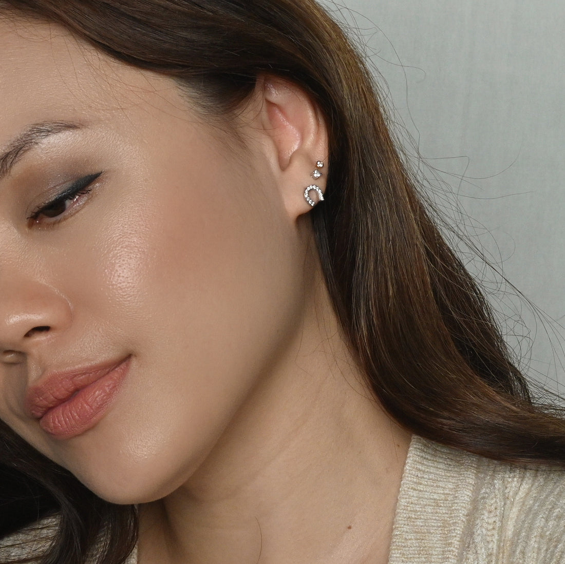 Jeannie Horseshoe Studs | Silver