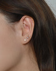 Orkid Studs | Opal Silver