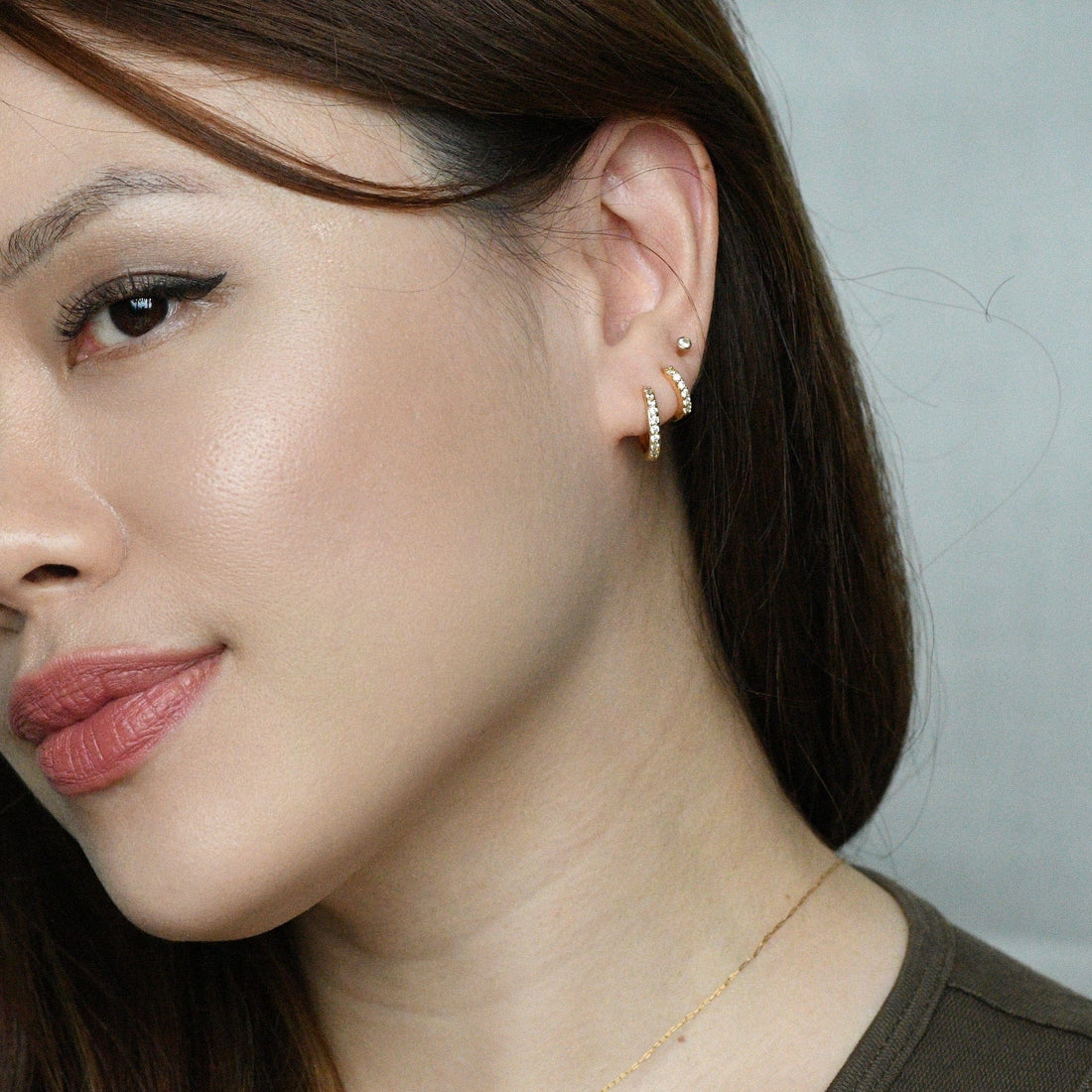 Elle 2-in-1 Hoops with Charms | Orchid Pink