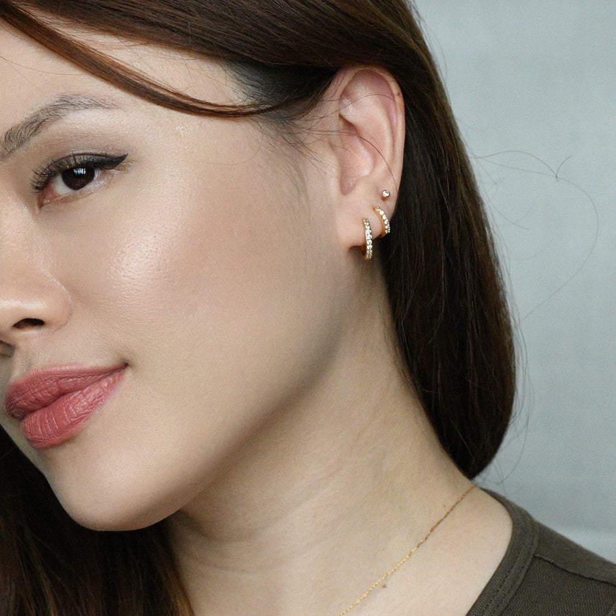 Elle 2-in-1 Hoops with Charms | Orchid Pink