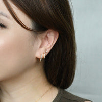 Elle 2-in-1 Hoops with Charms | Orchid Pink