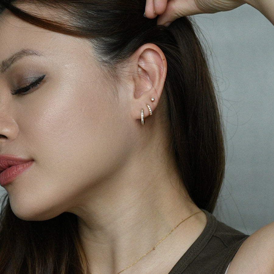 Elle 2-in-1 Hoops with Charms | Mahogany