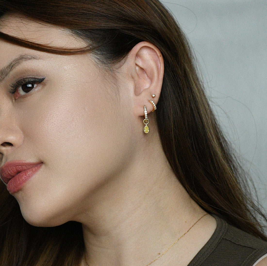 Elle 2-in-1 Hoops with Charms | Canary