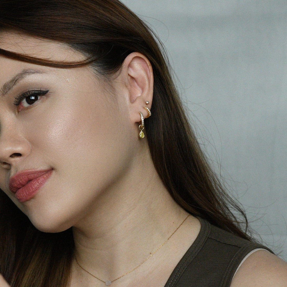 Elle 2-in-1 Hoops with Charms | Canary