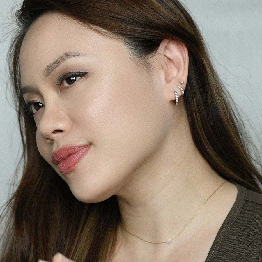 Elle 2-in-1 Hoops with Charms | Almost Amethyst