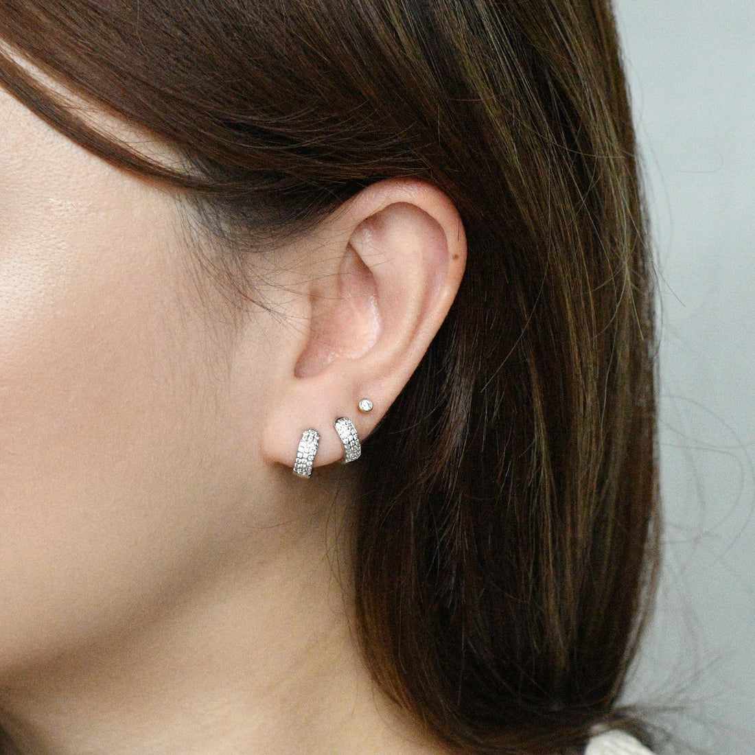 Rhea Baby Huggies | Clear Silver