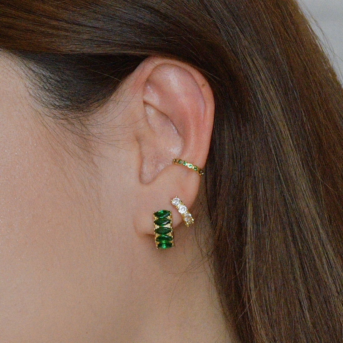 Pippa Cuffs | Emerald Gold