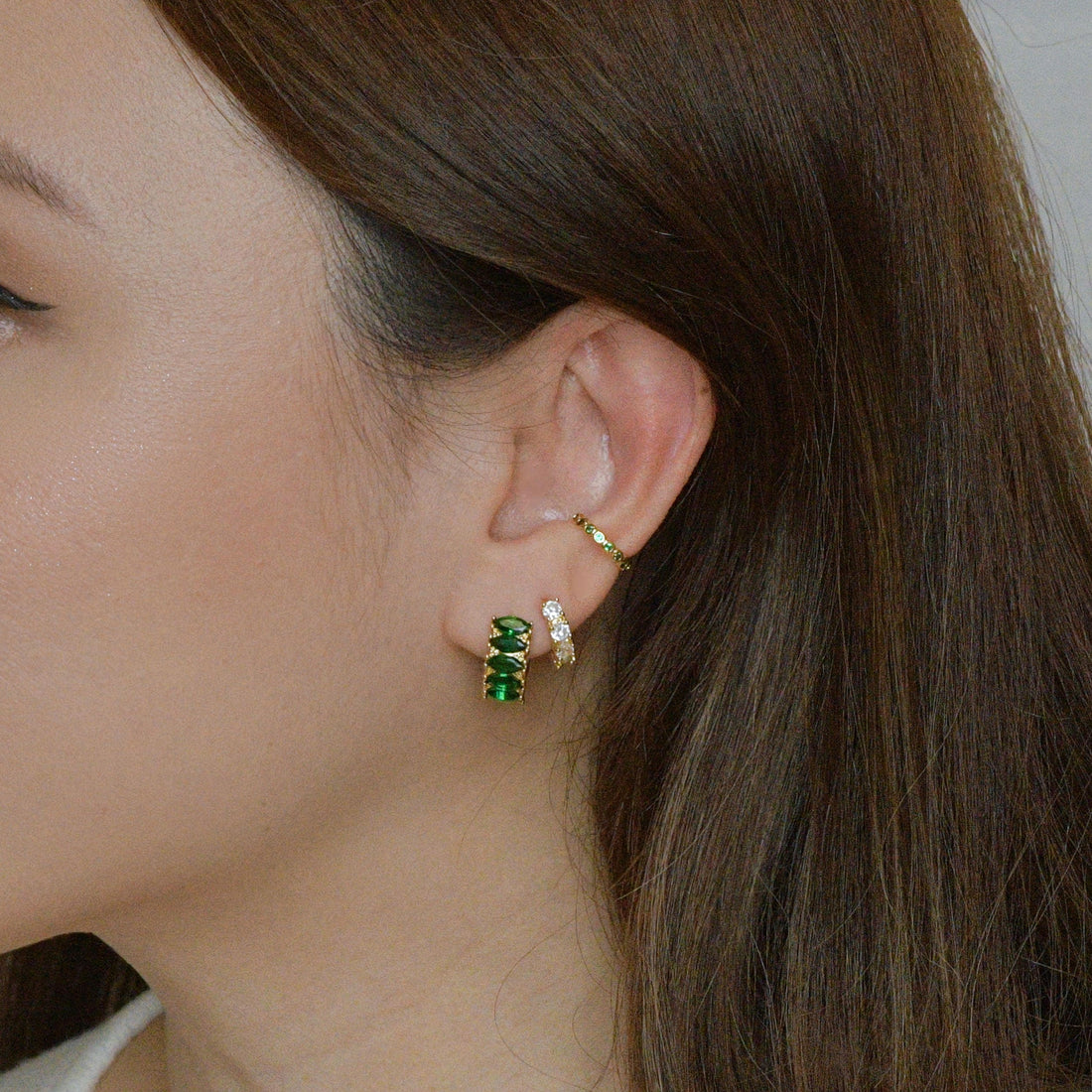 Pippa Cuffs | Emerald Gold