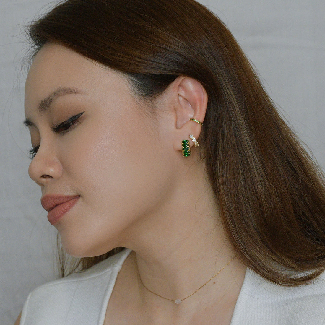 Pippa Cuffs | Emerald Gold