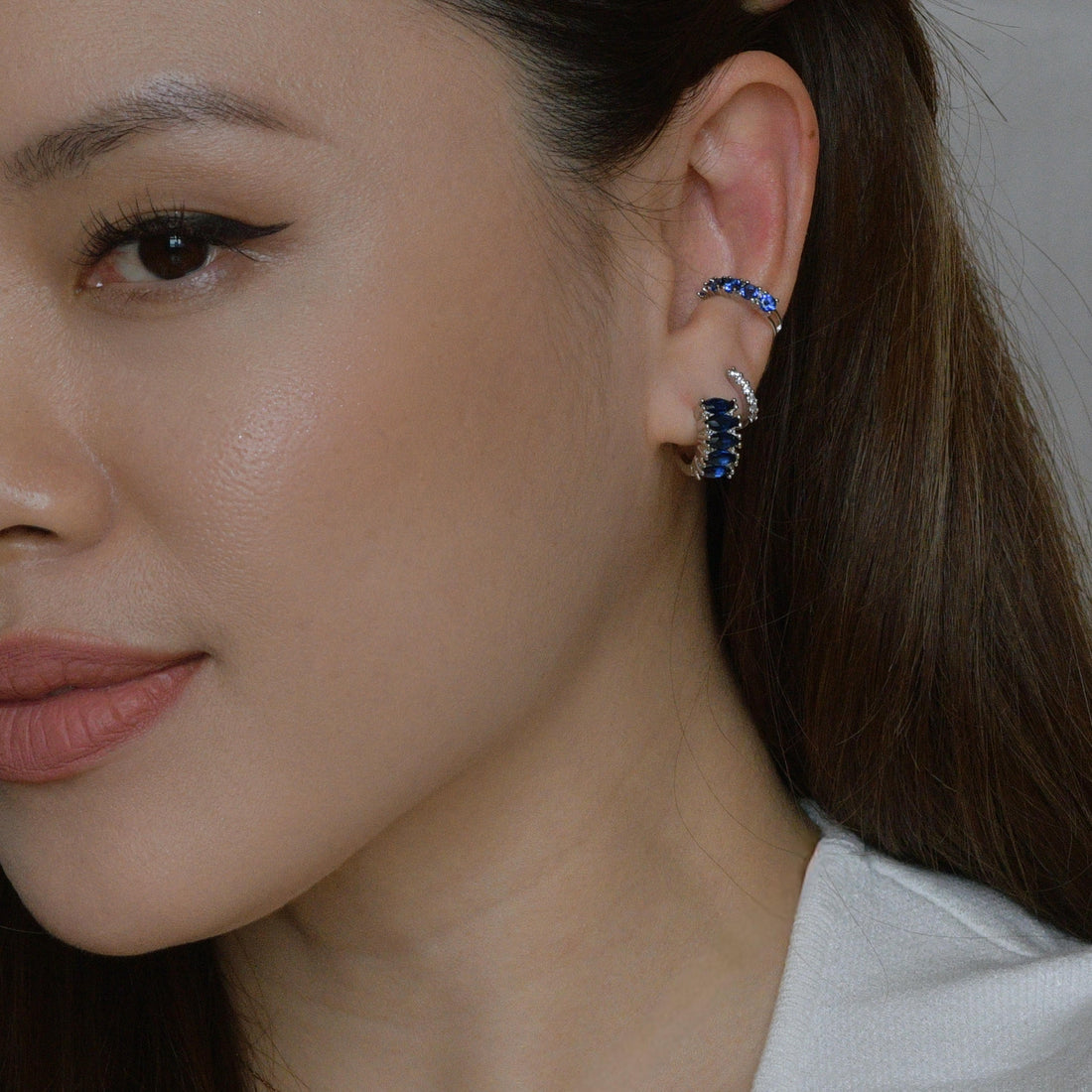 Kelly Cuffs | Sapphire Silver