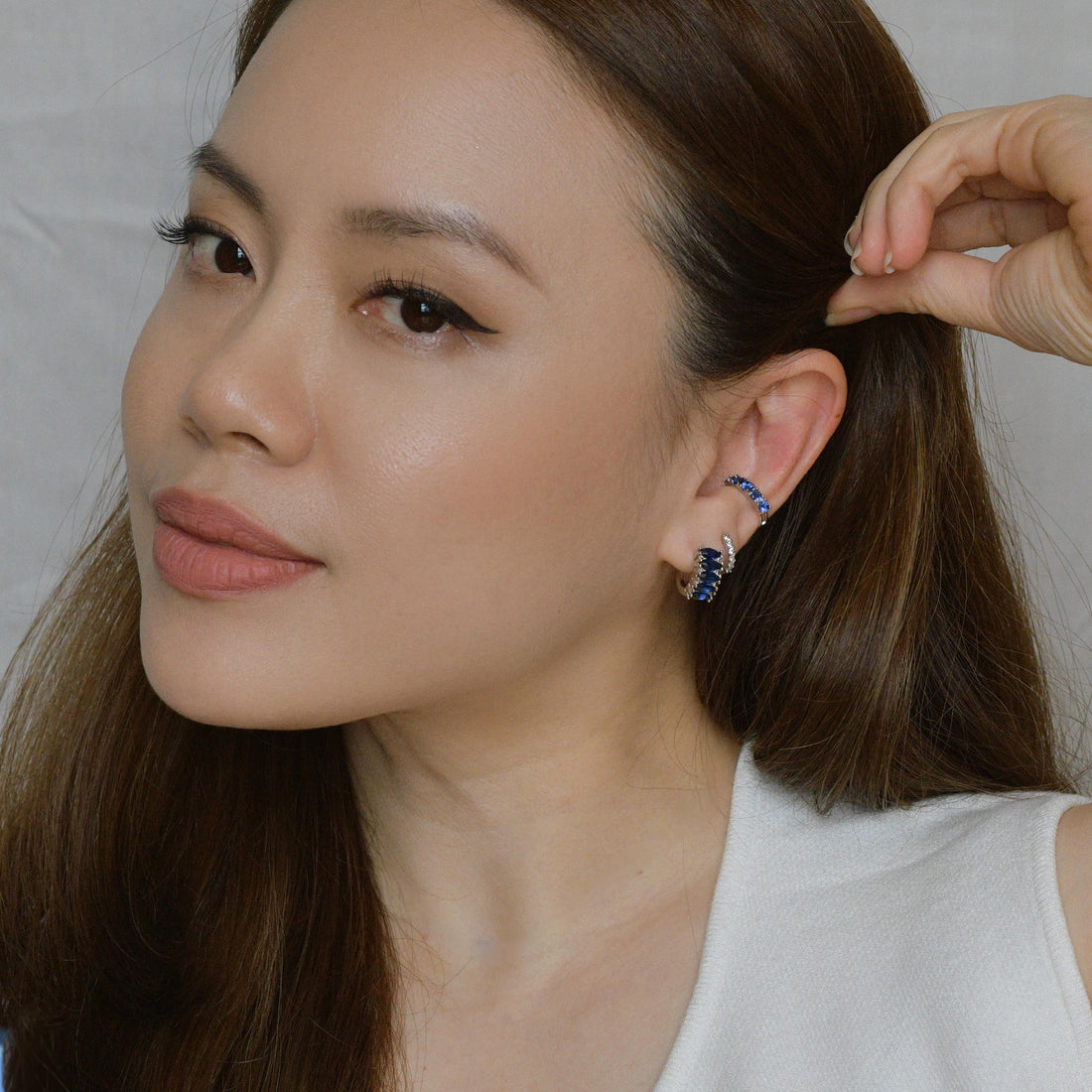 Kelly Cuffs | Sapphire Silver