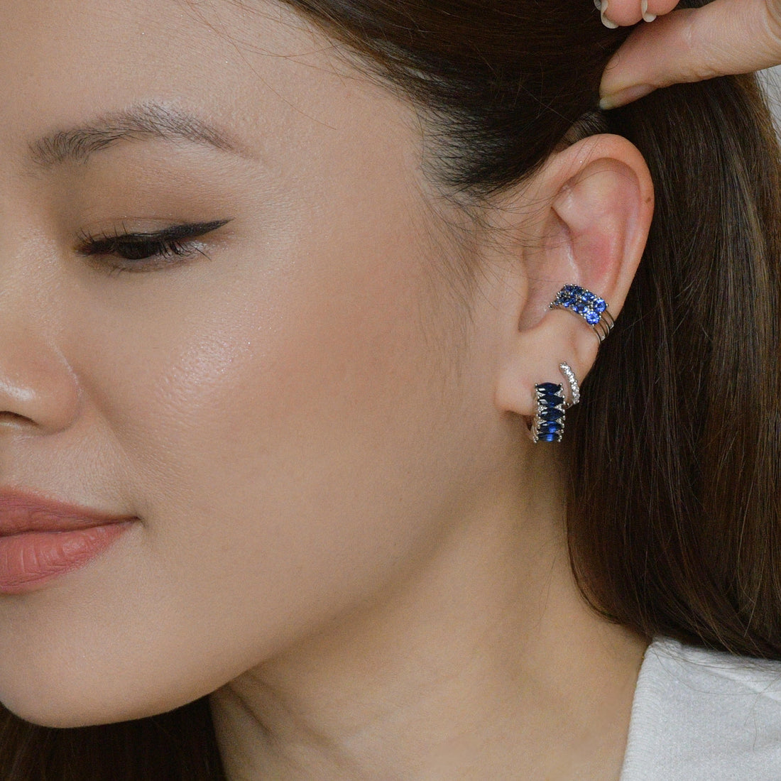Kelly Cuffs | Sapphire Silver