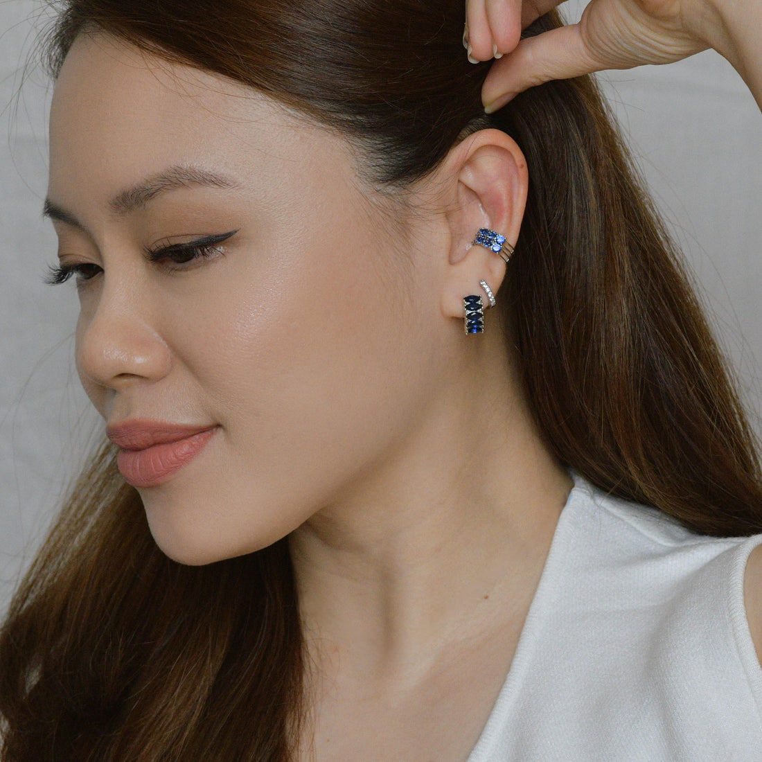 Kelly Cuffs | Sapphire Silver