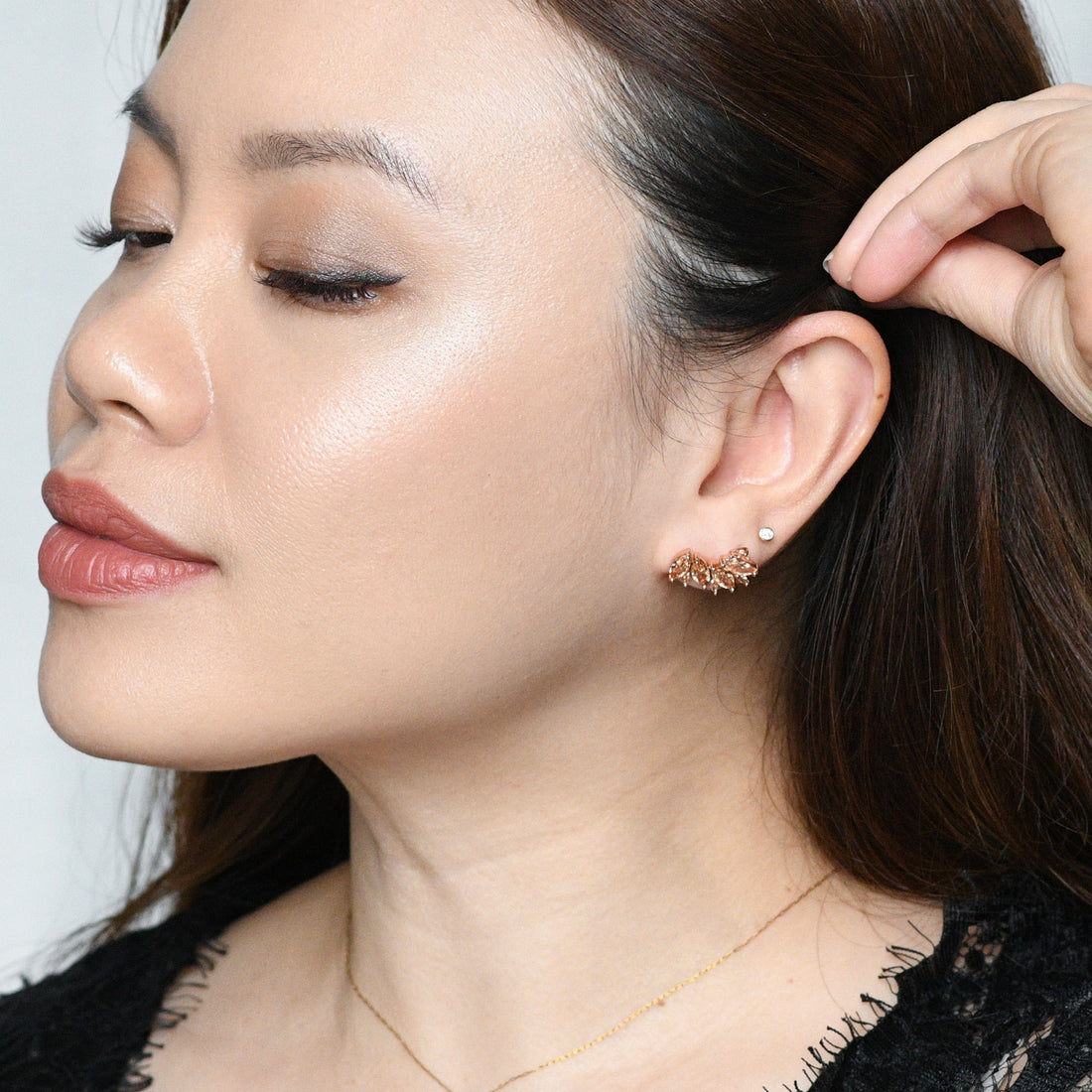 Eliana Studs | Nude Rose Gold