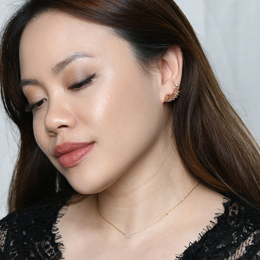 Eliana Studs | Nude Rose Gold